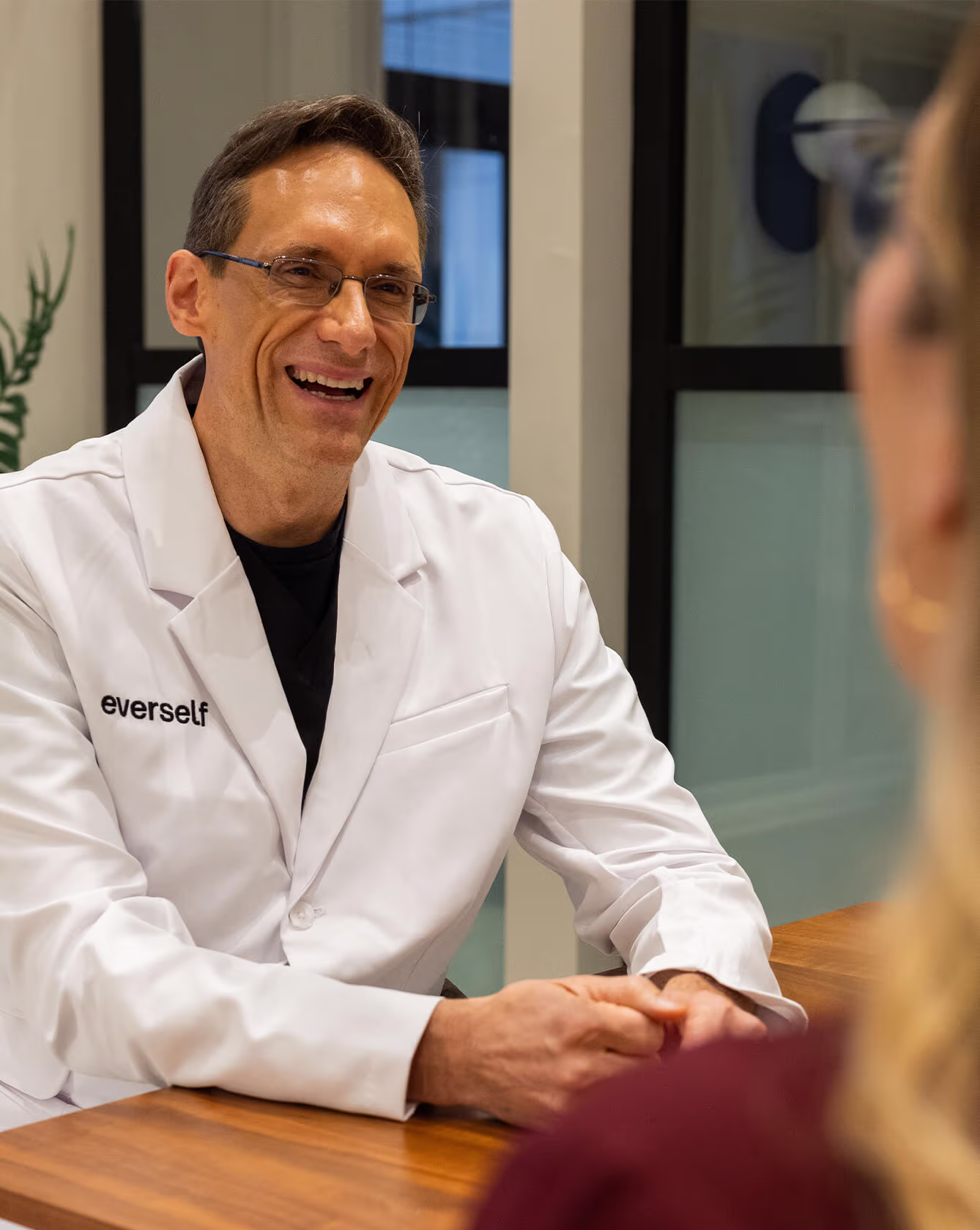 Patient in a bed before the procedure