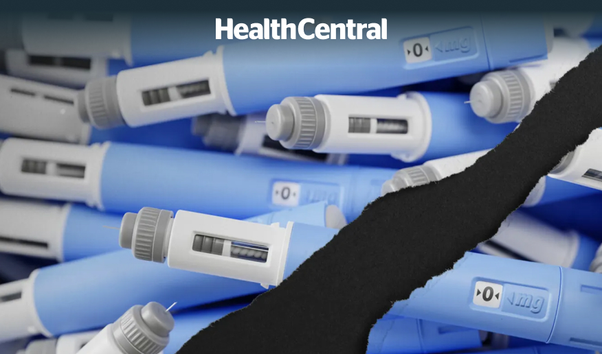 A torn image of semaglutide injection pens